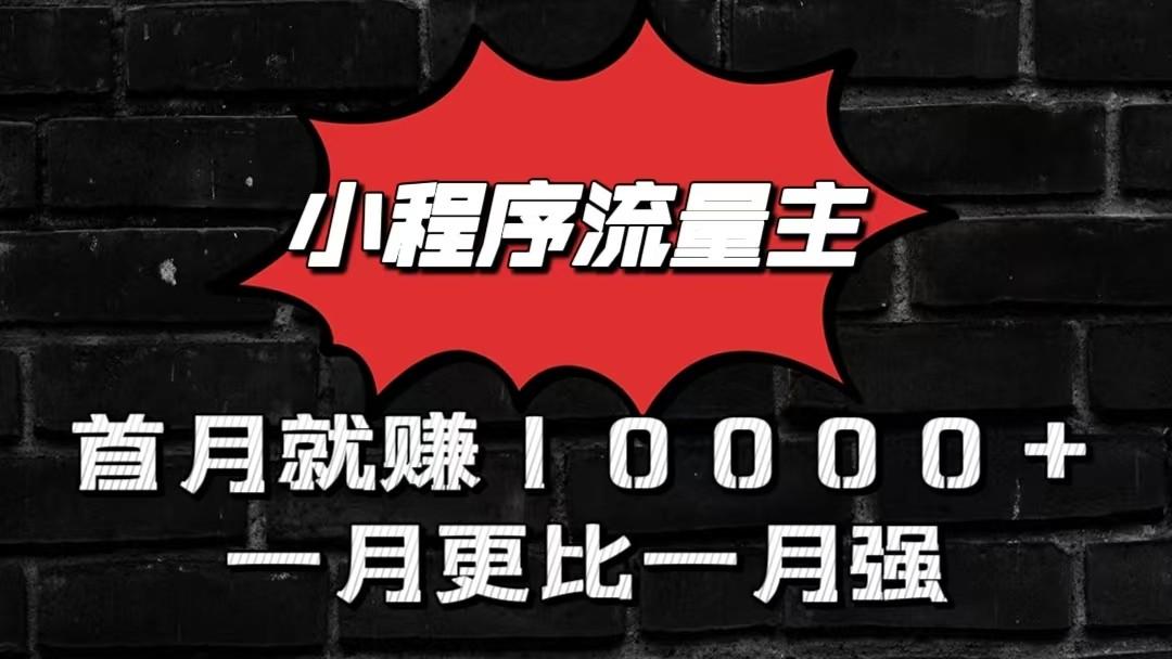小程序流量主首月就赚10000+，一月更比一月强！小本创业首选-91创业项目库