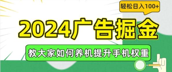 2024广告掘金，教大家如何养机提升手机权重，轻松日入100+【揭秘】-91创业项目库