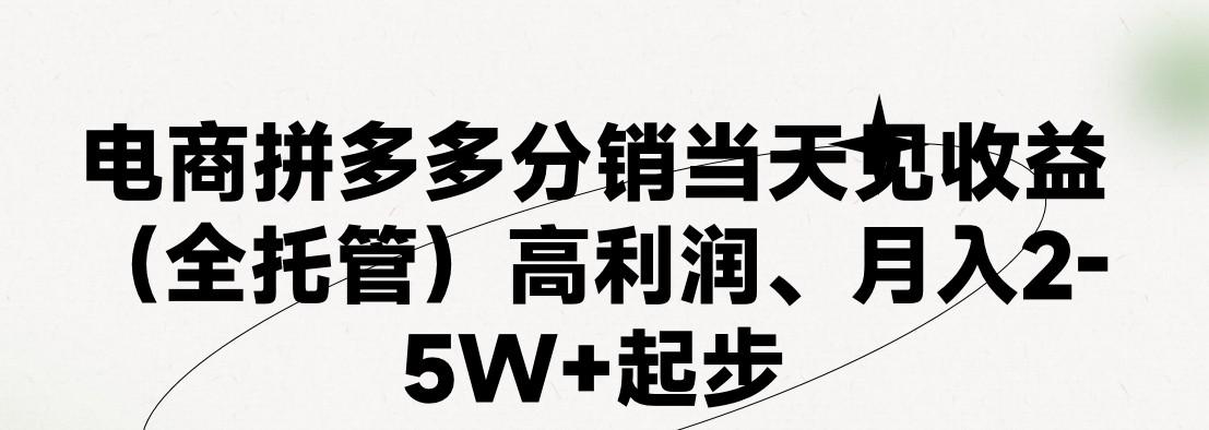 最新拼多多优质项目小白福利，两天销量过百单，不收费、老运营代操作-91创业项目库