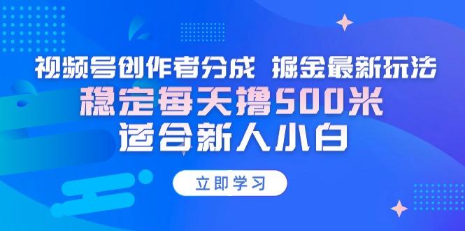【蓝海项目】视频号创作者分成 掘金最新玩法 稳定每天撸500米 适合新人小白-91创业项目库