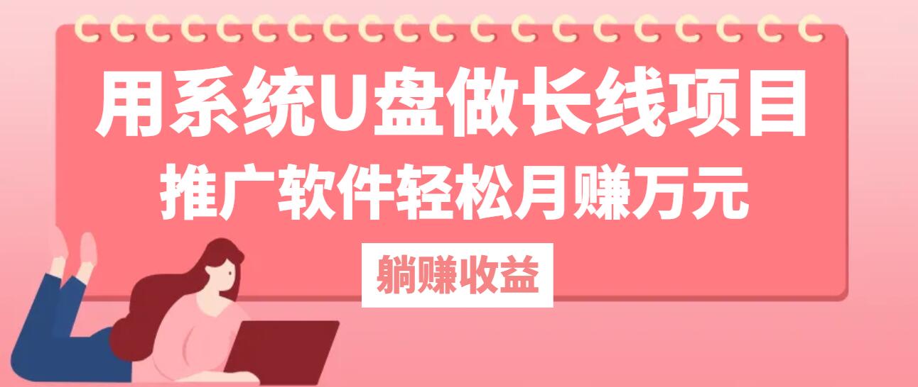 用系统U盘做长线项目，推广软件轻松月赚万元-91创业项目库