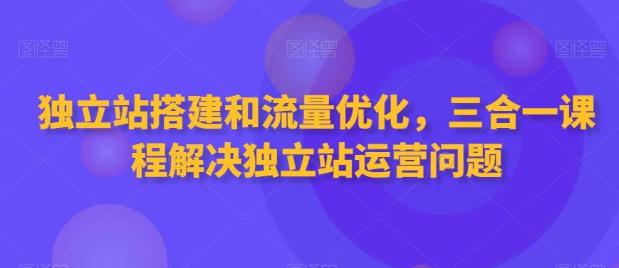 独立站搭建和流量优化，三合一课程解决独立站运营问题-91创业项目库