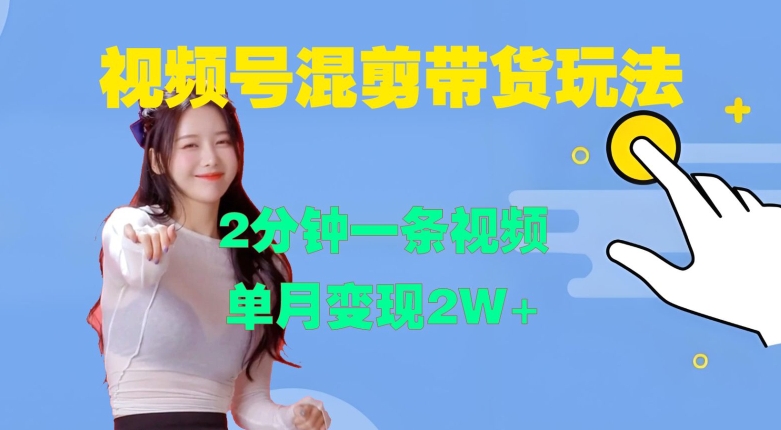 视频号混剪玩法，2分钟一条视频，单月变现2W+【揭秘】-91创业项目库