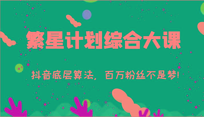 2024繁星计划综合大课：抖音底层算法，百万粉丝不是梦!(77节)-91创业项目库