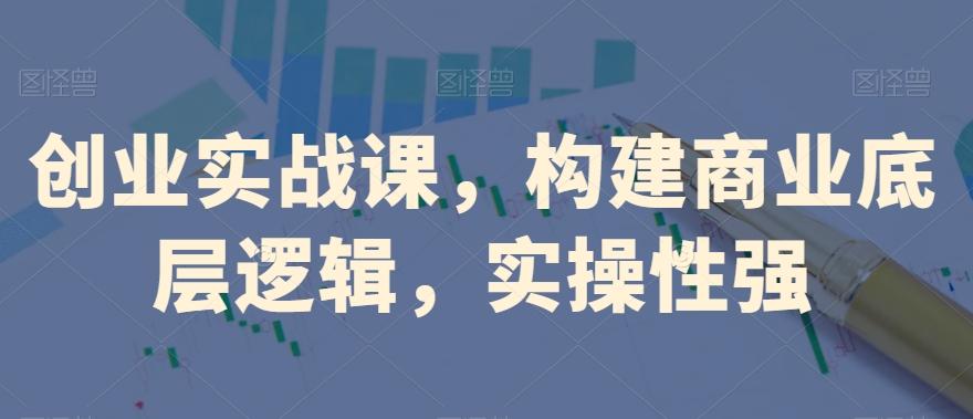 创业实战课，​构建商业底层逻辑，实操性强-91创业项目库