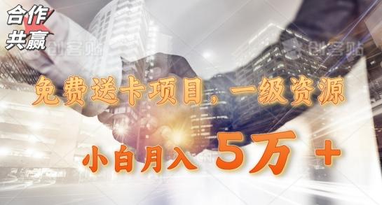 免费送卡项目，一级资源，小白月入5万+-91创业项目库