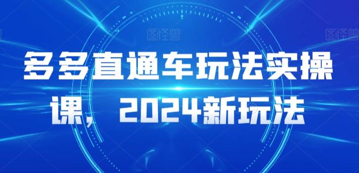 多多直通车玩法实操课，2024新玩法-91创业项目库