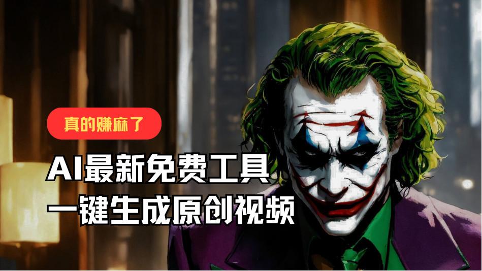 最新免费AI工具,一键生成原创视频,佛系搬运,轻松月入10000+!-91创业项目库
