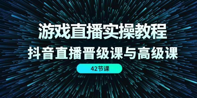 游戏直播实操教程，抖音直播晋级课与高级课(42节-91创业项目库
