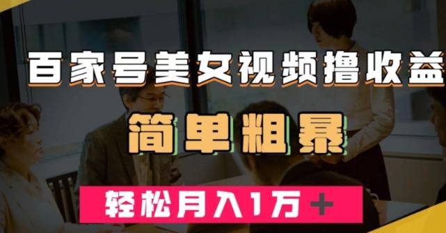 百家号美女视频撸收益，几分钟一条视频，轻松月入万元【揭秘】-91创业项目库