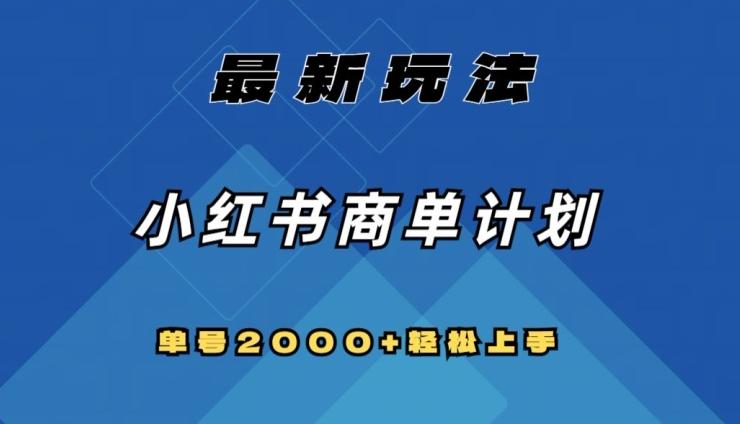 全网首发,小红书商单计划最新玩法,单号2000+可扩大可复制【揭秘】