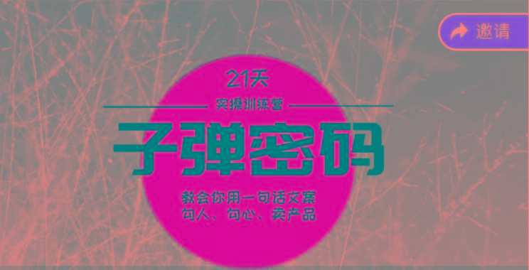《子弹密码训练营》-用一句话文案勾人勾心卖产品，21天学到顶尖文案大师策略和技巧-91创业项目库