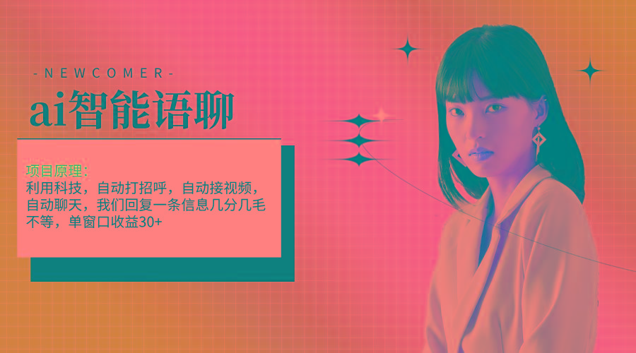 ai智能语聊，单窗口30+单机500+，无脑干！！！-91创业项目库