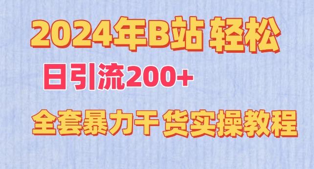 2024年B站轻松日引流200+的全套暴力干货实操教程【揭秘】-91创业项目库