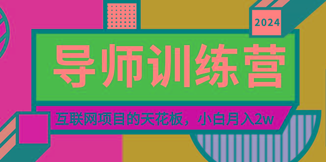 《导师训练营》精准粉丝引流的天花板，小白月入2w-91创业项目库