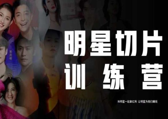 王子·明星切片线上训练营（2023），和明星一起拿红利，让明星为我们赚钱-91创业项目库
