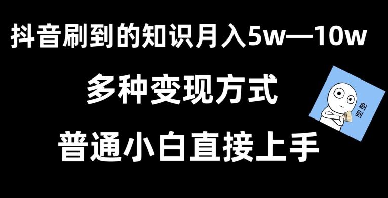 抖音刷到的知识，每天只需2小时，日入2000+，暴力变现，普通小白直接上手【揭秘】-91创业项目库