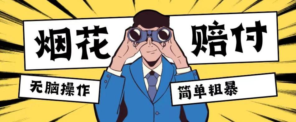 最新蓝海玩法，烟花爆竹赔付，单订单赔付200-500无脑操作【仅揭秘】-91创业项目库