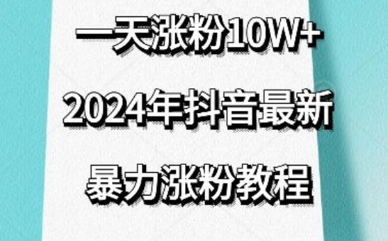 抖音最新暴力涨粉教程，视频去重，一天涨粉10w+，效果太暴力了，刷新你们的认知【揭秘】-91创业项目库