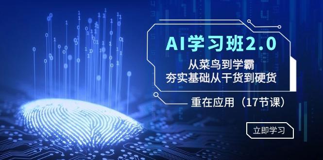 AI学习班2.0：从菜鸟到学霸，夯实基础从干货到硬货，重在应用(17节课)-91创业项目库