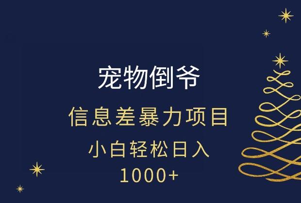 宠物倒爷，暴利的信息差项目，足不出户就有客户，年轻人都喜欢宠物！-91创业项目库