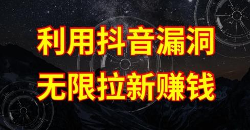 利用抖音链接漏洞，无限拉新赚钱【漏洞原理+操作流程】【揭秘】-91创业项目库