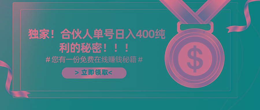 (10028期)合伙人广告撸金最新玩法，每天单号400纯利-91创业项目库