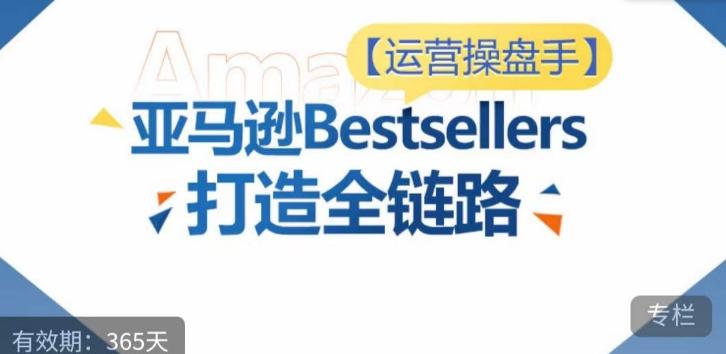 运营操盘手！亚马逊Bestsellers打造全链路，选品、Listing、广告投放全链路进阶优化-91创业项目库
