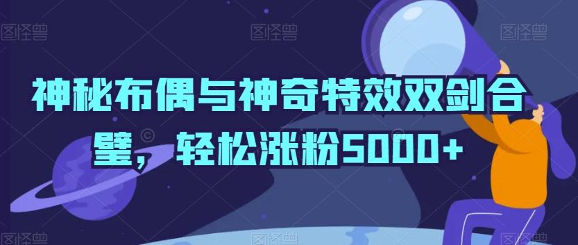 神秘布偶与神奇特效双剑合璧，轻松涨粉5000+【揭秘】-91创业项目库