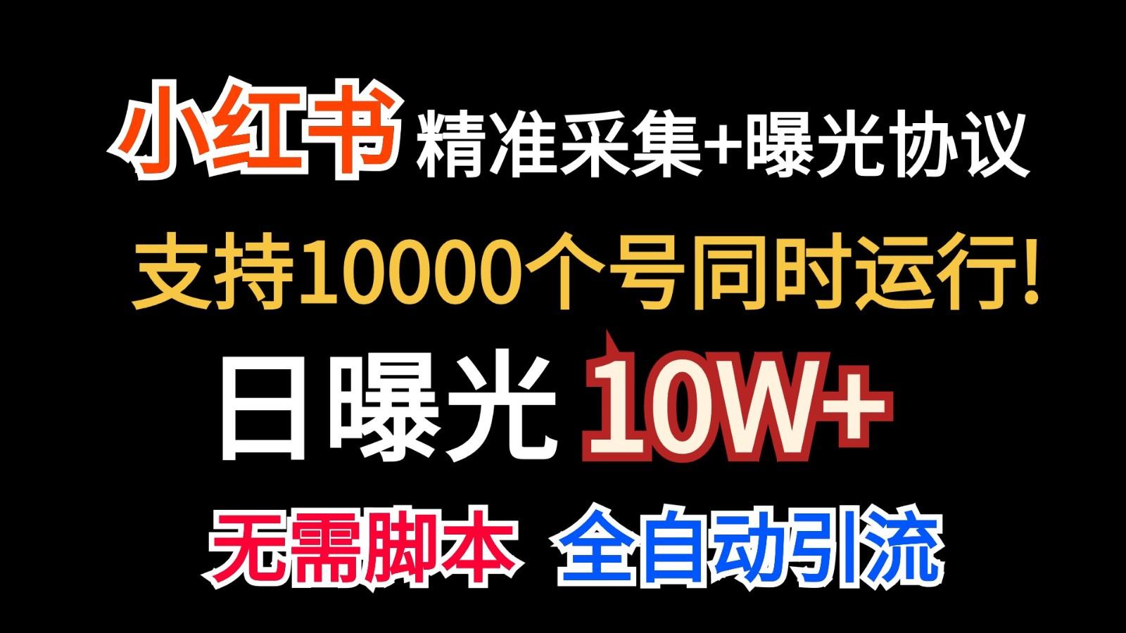 价值10万！小红书自动精准采集＋日曝光10w＋-91创业项目库