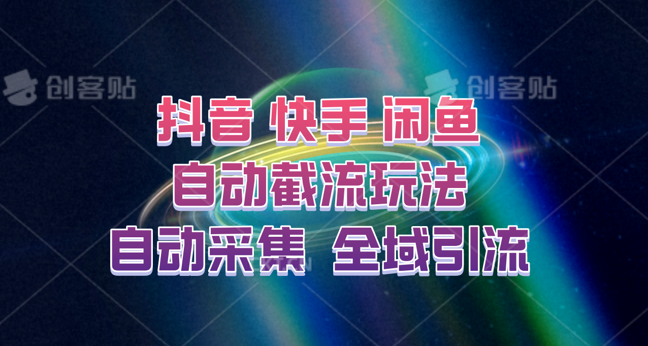 快手、抖音、闲鱼自动截流玩法，利用一个软件自动采集、评论、点赞、私信，全域引流-91创业项目库