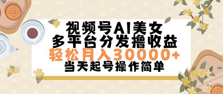 视频号AI美女，轻松月入30000+,操作简单轻松上手-91创业项目库