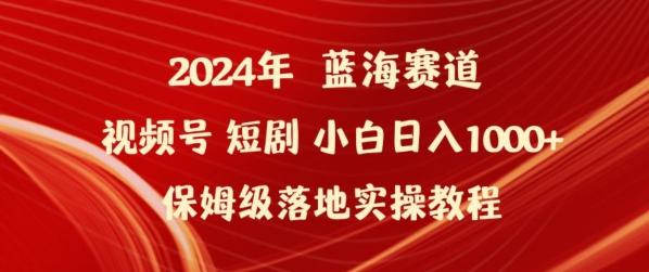 2024年视频号短剧新玩法小白日入1000+保姆级落地实操教程【揭秘】-91创业项目库
