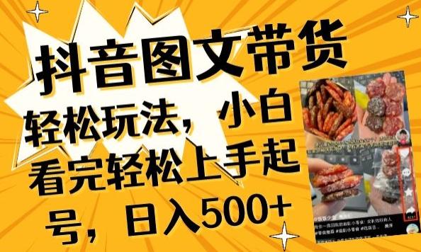 抖音图文带货已过时?那你不如仔细看看这个，小白看完轻松上手起号，日入500+不是梦【揭秘】-91创业项目库