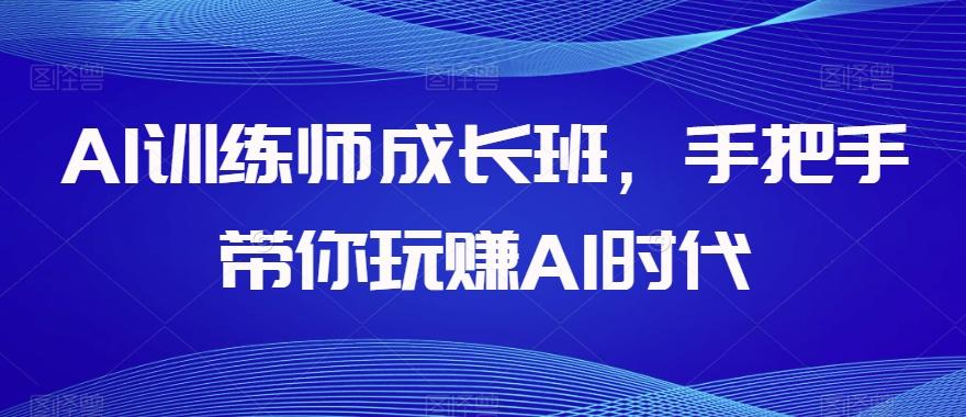 AI训练师成长班，手把手带你玩赚AI时代-91创业项目库