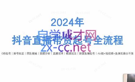 六六老师·2024年抖音直播带货起号全攻略-91创业项目库