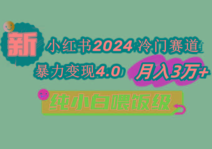 小红书2024冷门赛道 月入3万+ 暴力变现4.0 纯小白喂饭级-91创业项目库