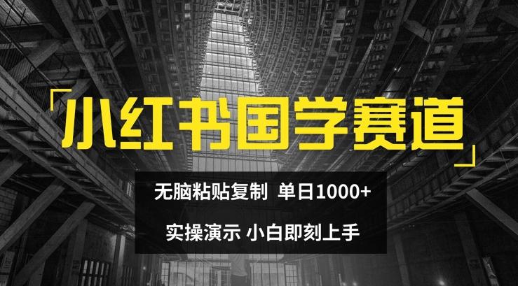 小红书国学赛道，无脑粘贴复制，单日1K，实操演示，小白即刻上手【揭秘】-91创业项目库