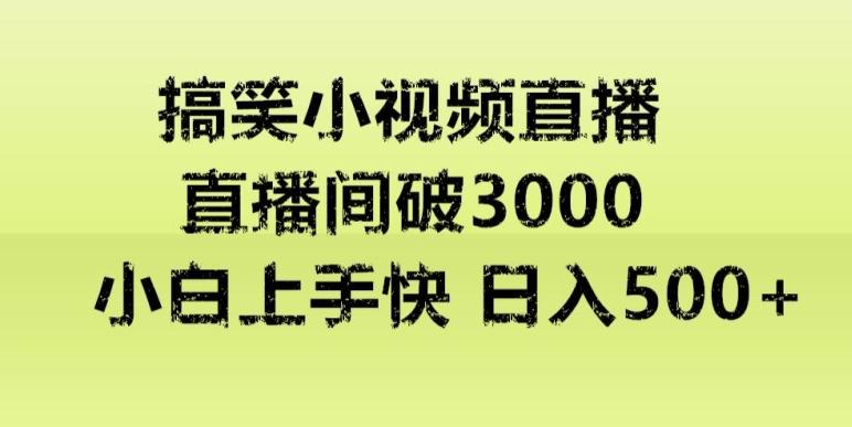 快手直播搞笑小视频解说，适合批量矩阵，日入300-500+-91创业项目库