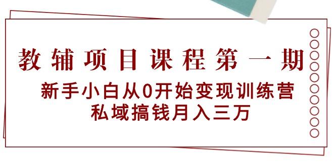 教辅项目课程第一期：新手小白从0开始变现训练营  私域搞钱月入三万-91创业项目库