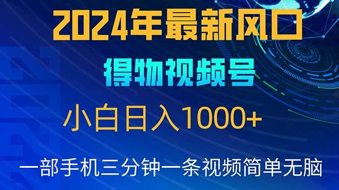 2024年5月最新蓝海项目，小白无脑操作，轻松上手，日入1000+-91创业项目库