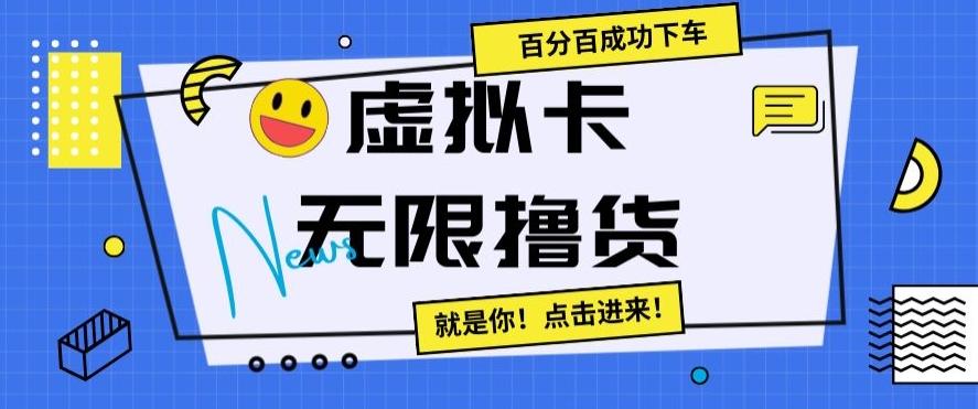 虚拟卡无限撸货，百分百成功下车【仅揭秘】-91创业项目库