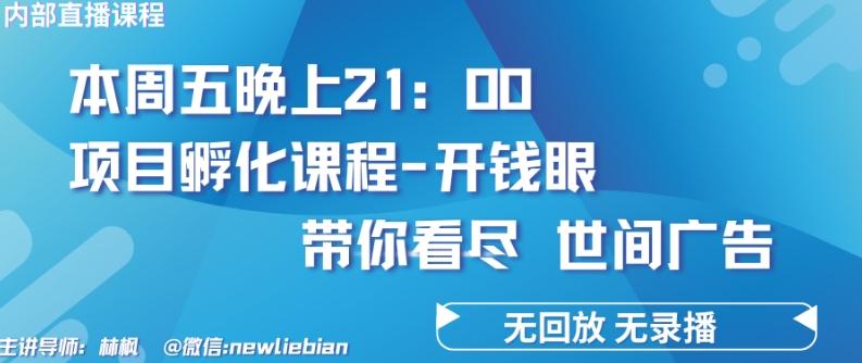 4.26日内部回放课程《项目孵化-开钱眼》赚钱的底层逻辑【揭秘】-91创业项目库