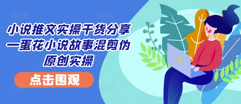 小说推文实操干货分享—蛋花小说故事混剪伪原创实操-91创业项目库