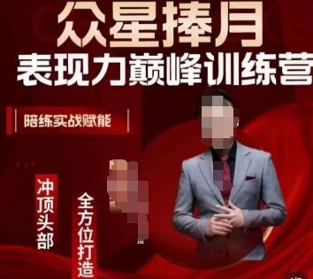 众星捧月表现力巅峰训练营，全方位打造，陪练实战赋能-91创业项目库