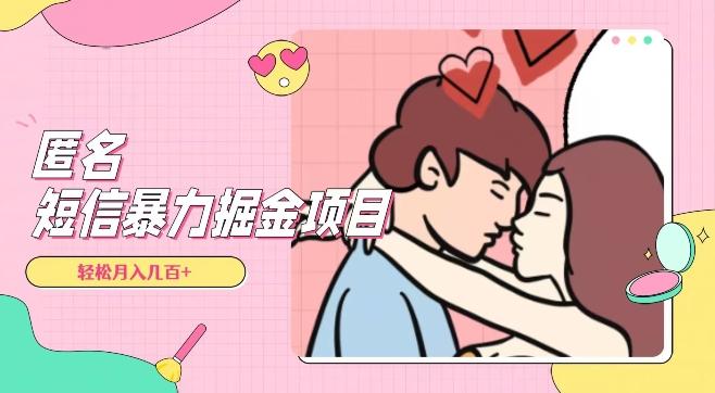 全网首发，揭秘超冷门匿名短信项目，通过信息差日入几百+【揭秘】-91创业项目库