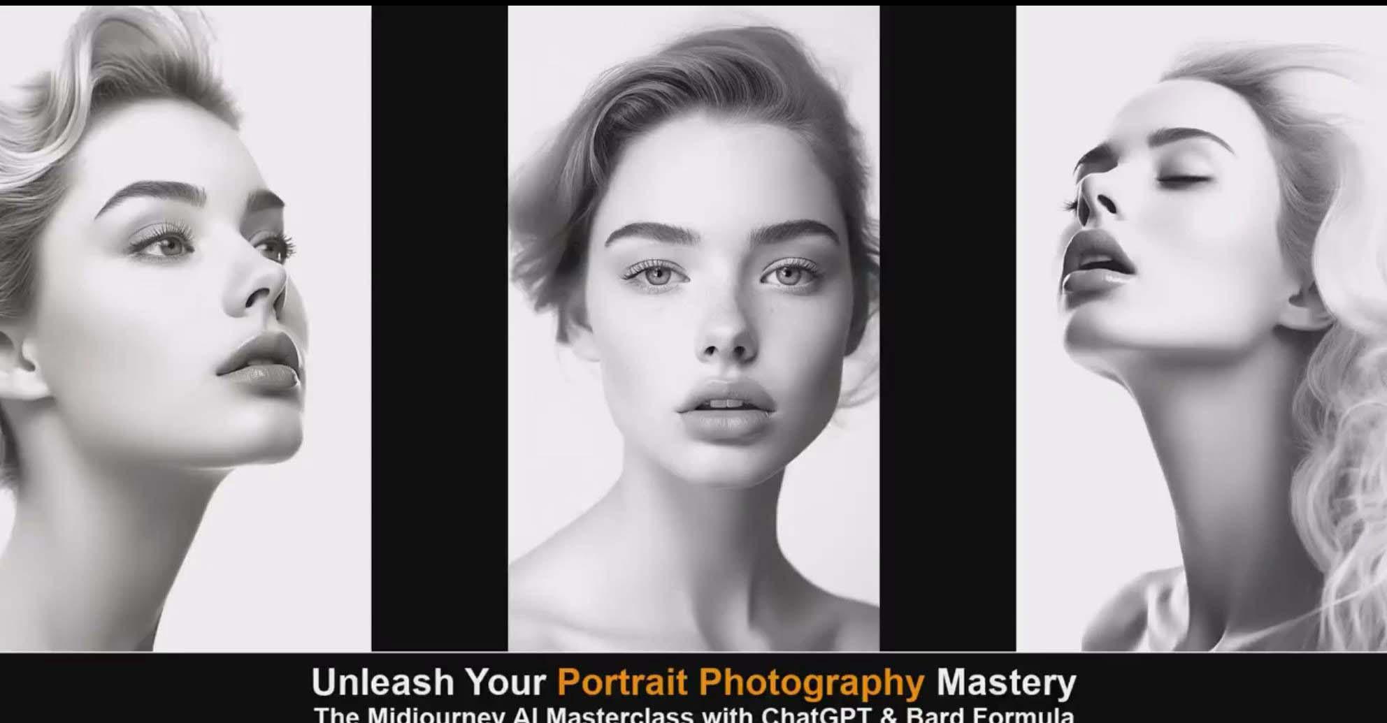 图片[1]-(9312期)Midjourney v5 ChatGPT 和 Bard AI人工智能人像摄影大师班-15节-中英字幕-91创业项目库