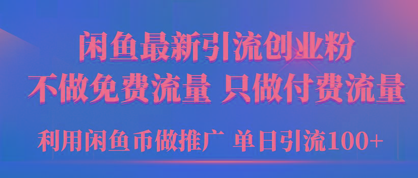 (9584期)2024年闲鱼币推广引流创业粉，不做免费流量，只做付费流量，单日引流100+-91创业项目库